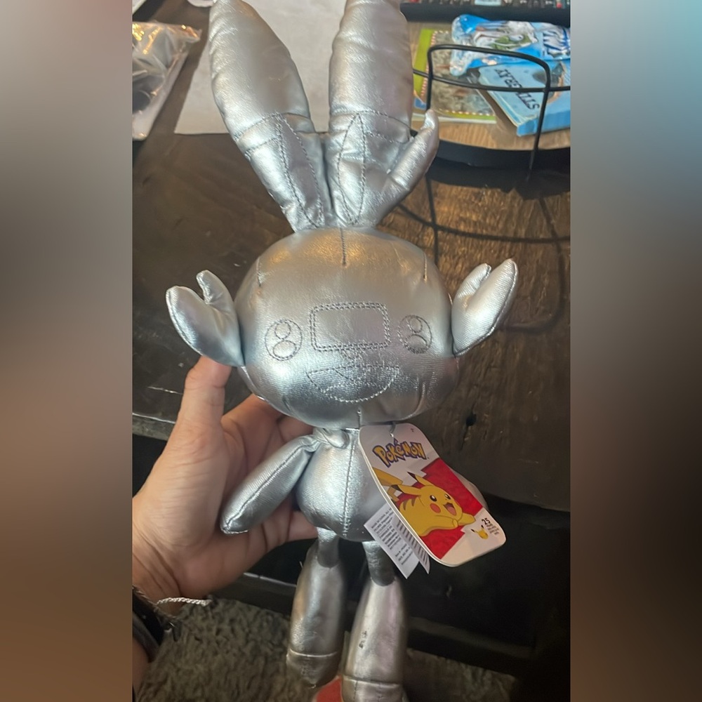 special edition 25th Anniversary silver metallic Scorbunny plush